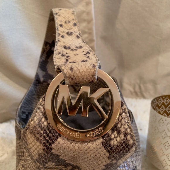 Snake/Animal print neutral Michael Kors Handbag - Picture 2 of 4